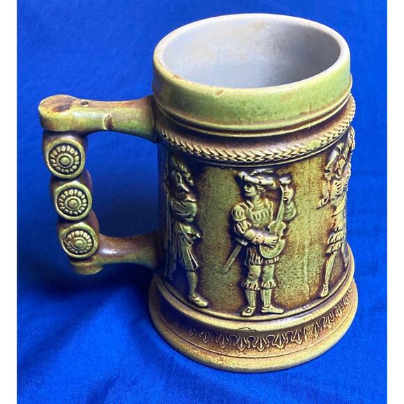 VTG Gerz German Beer Stein 5.5" Musicians Ceramic Medieval Renaissance No Lid - Picture 1 of 9
